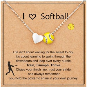 Sports Theme Necklace 4 Ball Designs Adjustable 16+3 Inch Christmas Gift - 1 of 4