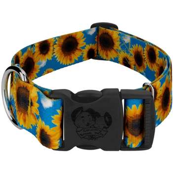 Country Brook Petz 1 1/2 Inch Deluxe Sunflowers Dog Collar