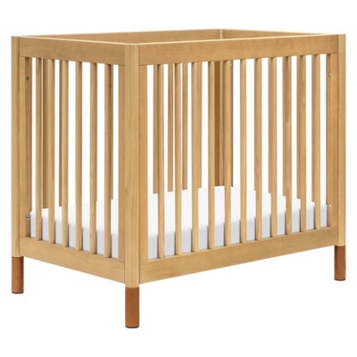 Babyletto Gelato 4 in 1 Convertible Mini Crib And Twin Bed Honey With Vegan Tan Leather Feet Target