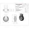 SNAP-LOC 375 lb Caster 6 Inch All-Terrain Solid Rubber Rigid - 4 of 4