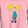 Boys' - Hey Arnold! - Distressed Arnold Graphic Long Sleeve Fleece Sweatshirt - 2 of 4