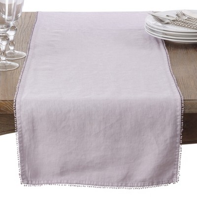 Saro Lifestyle Pompom Design Runner
