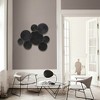 LuxenHome Abstract Black with Gold 43" Wide Metal Wall Art Decor Wall Art Home Decor Ornament Decoration - 4 of 4