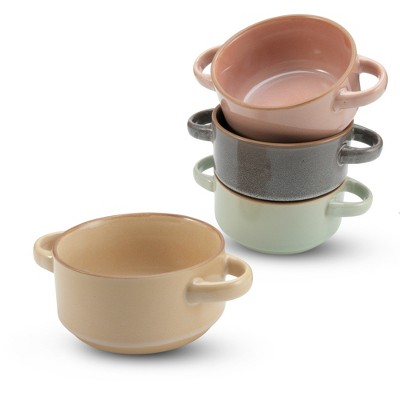 18oz 4pk Stoneware Soup Bowls With Handles - Certified International :  Target