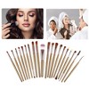 Unique Bargains Travel Makeup Brush Set Eyeshadow Brush Concealer Blusher Brush Faux Fiber 20Pcs - 2 of 4