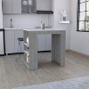 NicBex Kitchen Island Cart with 3 Side Shelves,Kitchen Island with Storage and Large Work Top,Modern Kitchen Cart,Island Table for Kitchen - 2 of 4