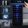 66 Bottle Wine Cooler Refrigerator, Dual Zone Built-in or Freestanding Fridge, Adjustable Shelves & Digital Temperature Display - 2 of 4