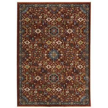 Arya Traditional Persian Indoor Area Rug Red - Captiv8e Designs