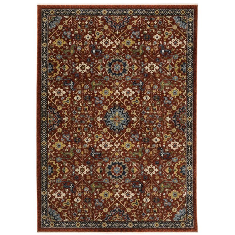 Arya Traditional Persian Indoor Area Rug Red - Captiv8e Designs, 1 of 13
