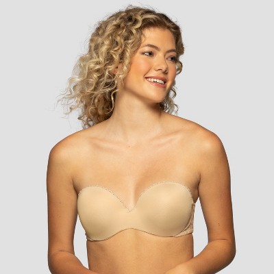 Vanity Fair Beauty Back Underwire Smoothing Strapless Bra 34C Rose Beige  NWT