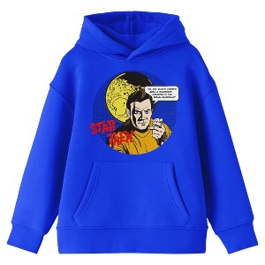 Star Trek The Original Series Boys Royal Blue Long Sleeve Hooded Sweatshirt - 1 of 3