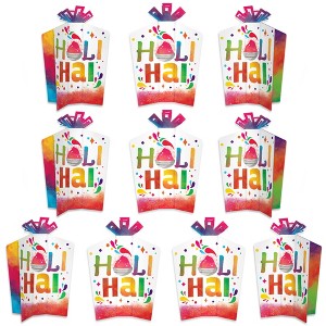 Big Dot of Happiness Holi Hai - Table Decorations - Festival of Colors Party Fold and Flare Centerpieces - 10 Count - 1 of 4