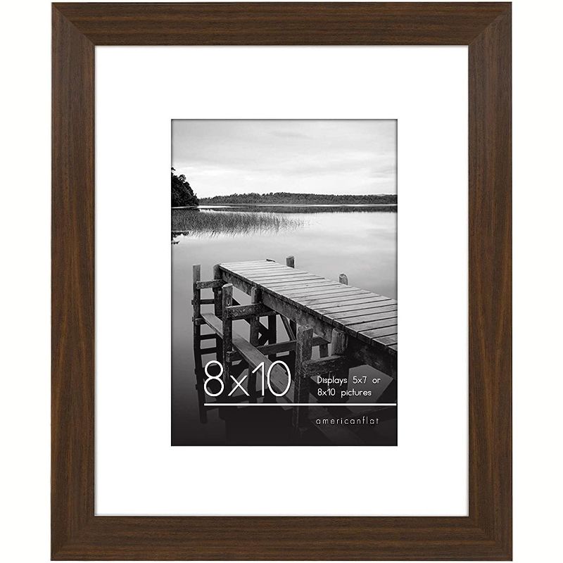 Americanflat Picture Frame with tempered shatter-resistant glass - Available in a variety of sizes and styles, 1 of 4