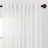 Chanasya 2pk Faux Belgian Flax Semi Sheer Window Curtain Panels - Set of 2 - 3 of 4