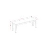 HomeStock Dining Table Bench with Solid Wood Seat - 3 of 4