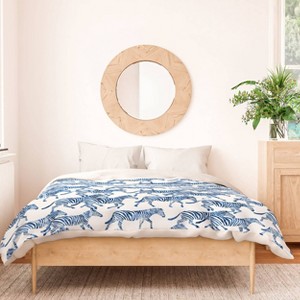 Deny Designs Kids' Little Arrow Design Co Zebras Duvet Cover Bedding Set - 1 of 3