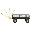 Garden Dump Cart with Removable Sidewalls, 900 LBS Steel Dump Wagon with 180° Swivel Handle & 10-inch Tires - 4 of 4