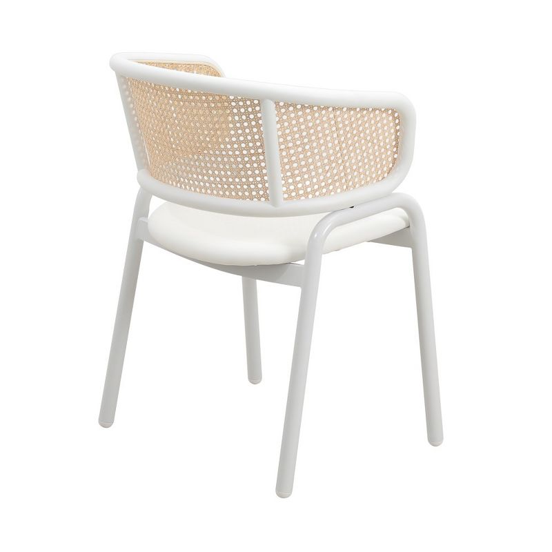 Leisuremod Ervilla Modern Dining Chair with White Frame, 4 of 14