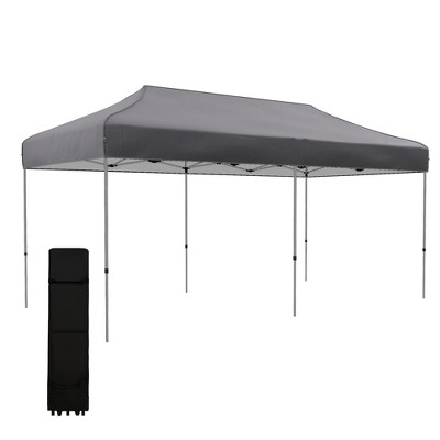 Gsluuk Outsunny 10' x 20' Pop Up Canopy Tent, Instant Sun Shelter with 3-Level Adjustable Height