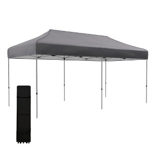 Gsluuk Outsunny 10' x 20' Pop Up Canopy Tent, Instant Sun Shelter with 3-Level Adjustable Height - 1 of 1