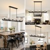 CityFurn 12-Light Modern Rectangle Kitchen Island Chandelier with Glass Shades - 4 of 4