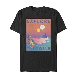 Men's Star Wars Explore Tatooine Travel Poster T-Shirt - 1 of 4
