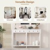 Retro Console Table with 4 Drawers and Open Shelf, perfect for Entryways, Living Rooms, and Hallways - 2 of 4