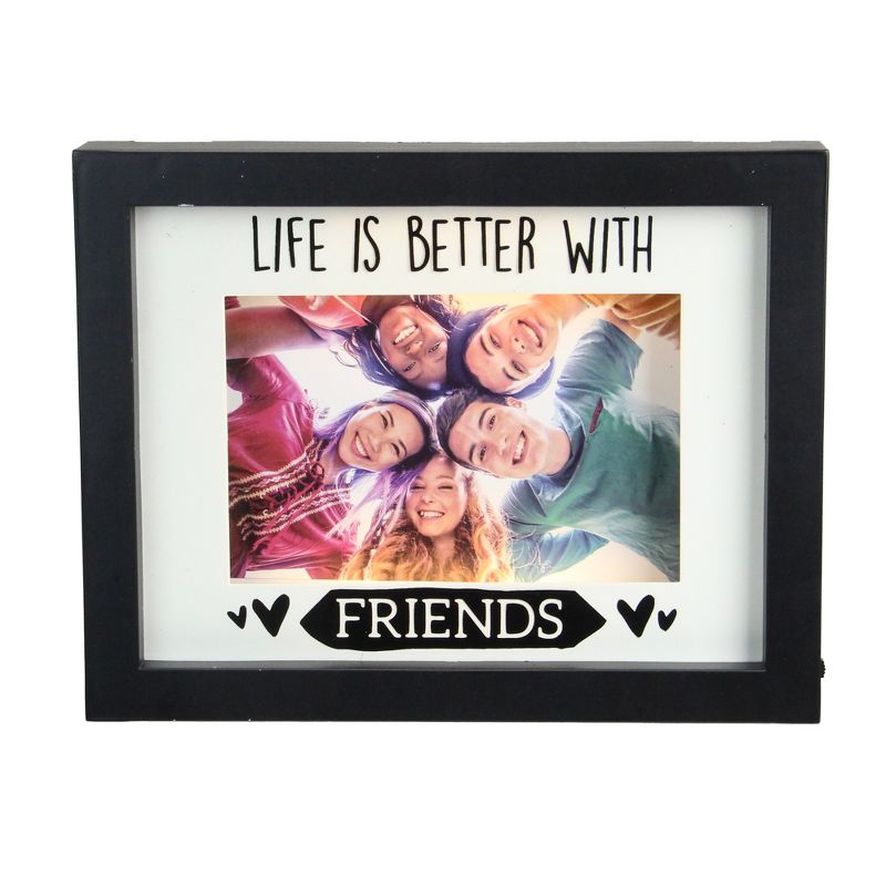 Northlight LED Lighted Life Is Better With Friends Matted Picture Frame - 4" x 6", 1 of 6