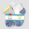 Fruit of the Loom Baby Boys' 10pk Beyondsoft Grow and Fit Ankle Socks - Green/Blue - image 2 of 4