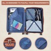 3 Piece Hardshell Luggage Set (20/24/28 Inch), LightweightSuitcase Set, Expandable Carry on & Checked Luggage - 3 of 4