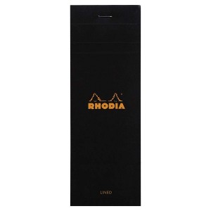 Rhodia Staplebound Notepad - Lined 80 sheets - 3 x 8 1/4 - Black cover - 1 of 3