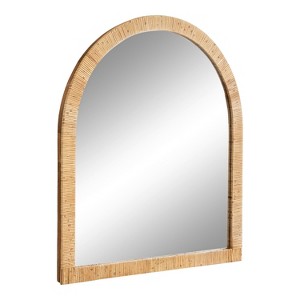 Kate & Laurel All Things Decor 28"X32" Rahfy Arch Framed Wall Mirror Natural - 1 of 4
