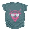 Cow Heart Glasses Glitter - Women's Garment Dyed Graphic T-Shirt - 2 of 4