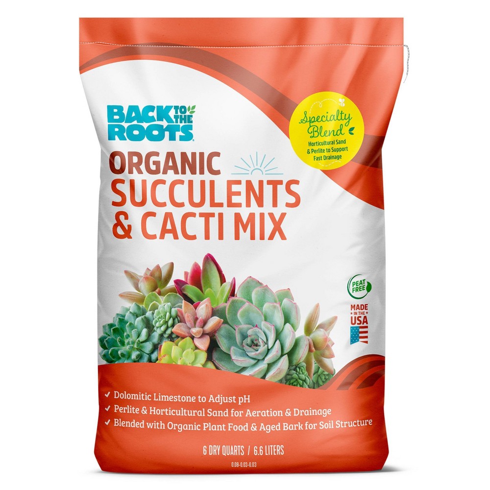 6qt Organic Succulents & Cacti Mix Specialty Blend - Back to the Roots