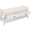 NicBex Modern 39" Storage Bench with 2 Drawers and Bottom Shelf for Entryway and Living Room - 4 of 4