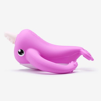 Smily Mia Nora the Narwhal Soft Silicone Baby Teether, Baby Teething Toy with Two Handles, Helps Relieve Teething Pain