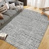 Boho Textured Design, Textured Area Rug - Non-Skid Low-Pile Carpet for Living Room, Bedroom, Playroom, Office Spaces - 3 of 4