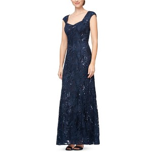 Alex Evenings Womens Embroidered Fit & Flare Dress - 1 of 1