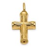 Black Bow Jewelry 10k or 14k Yellow Gold Polished Cross Ash Holder Pendant, 16 x 25mm - 2 of 4
