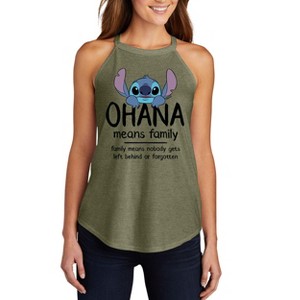 Women's - Lilo and Stitch - Ohana Means Famil Graphic High Neck Tank - 1 of 2