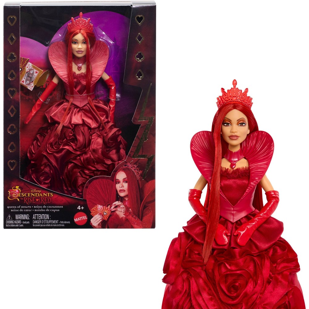 Disney Descendants: The Rise of Red &#8211; Queen of Heart Fashion Doll with Movie-Inspired Royal Rose Gown &#38; Accessories