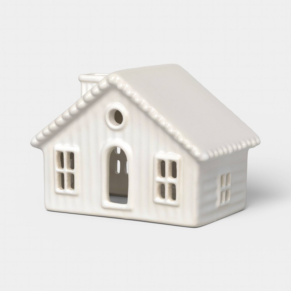 Beaded Ceramic Short Christmas House - Threshold™