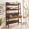 Modway Bixby Home Office Desk with Bookshelf in Walnut - 2 of 4