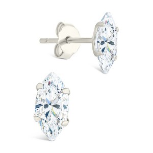 SHINE by Sterling Forever Sterling Silver Marquise Cut Prong Set Stud Earrings - 1 of 4