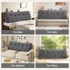 YEERSWAG Queen Size Velvet Soft Triangular Bed Wedge Pillow Back Cushion for Headboard - 4 of 4