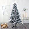 Nearly Natural 8-ft Flocked Rock Springs Spruce Artificial Christmas Tree - 4 of 4