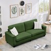 Jojoka 83" Modern Sofa, Deep Seat Corduroy 3-Seater Couch with Wide Armrest, Washable Cushions for Small Spaces - 4 of 4