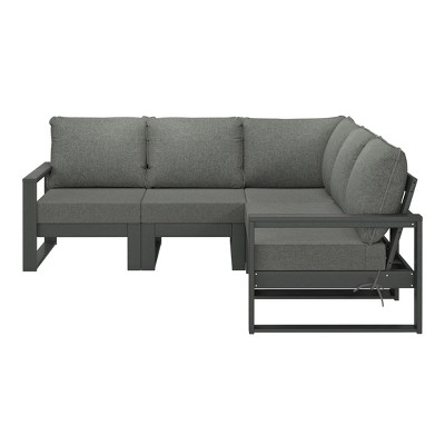 WestinTrends Montara 5-Piece Outdoor Patio Corner Sectional Sofa Conversation Set