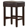 NicBex Dining Chairs Set of 2 Upholstered Chair Backless Saddle Seat Counter Stools, Leather Accent for Kitchen, Bedroom, Tan - 2 of 4