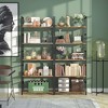 Aoibox 5 Tier Tall Bookcase Shelf Organizer Modern Storage for Bedroom Living Room Home Office Vintage Style Sturdy Design - 2 of 4